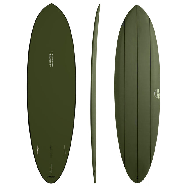 Big Baron Softboard 7'0" x 21" X 2 3/4" - 45.00L, Round, 3x FCS 2 Fin Boxes, Softboard - ID:746583