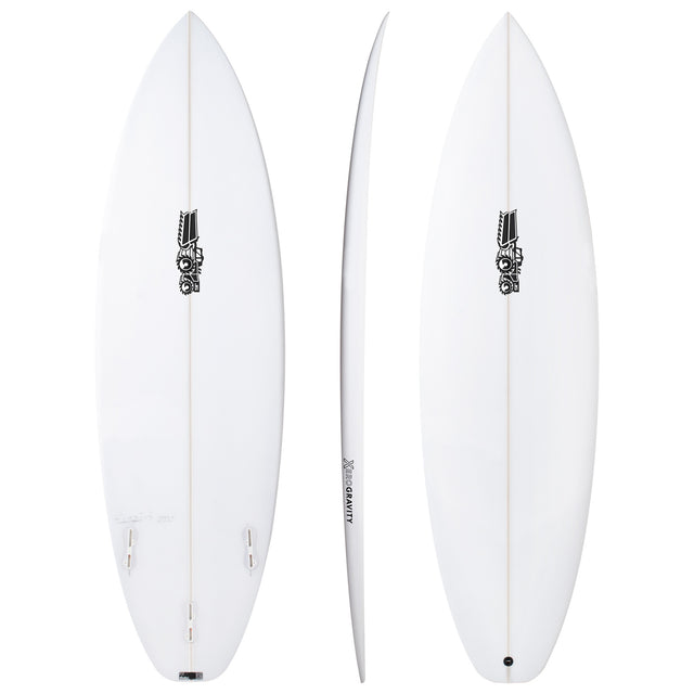 Xero Gravity Easy Rider 5'8" x 19 1/4" X 2 7/16" - 28.40L, Squash, 3x FCS 2 Fin Boxes, PU - ID:1126981