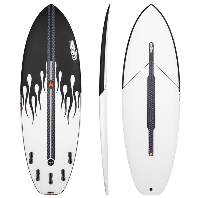 Flame Fish 5'2" x 19 7/8" X 2 5/16" - 27.00L, Squash, 5x FCS 2 Fin Boxes, HYFI 2.0 - ID:774737
