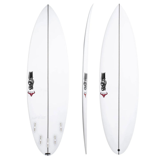 Raging Bull Easy Rider 6'2" x 20 1/2" X 2 13/16" - 38.40L, Round, 5x Futures Fin Boxes, PU - ID:1001090