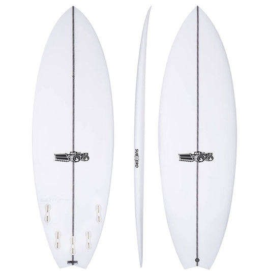 Sub Xero 5'5" x 19 7/8" X  2 1/2" - 29.00L, Swallow, 5x  Futures Fin Boxes, PU - ID:750759