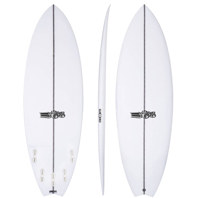 Sub Xero 5'8" x 20 1/2" X  2 11/16" - 33.80L, Swallow, 5x  FCS 2 Fin Boxes, PU - ID:1133050