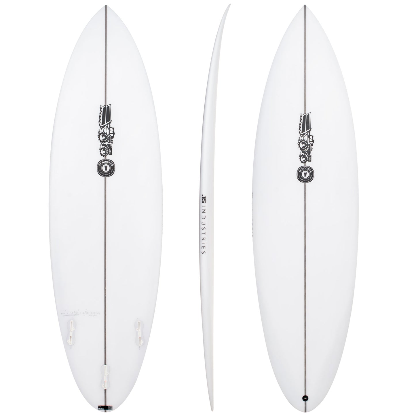 Schooner 5'9" x 18 1/2" X  2 3/8" - 26.00L, Round, 3x  FCS 2 Fin Boxes, PU - ID:781083