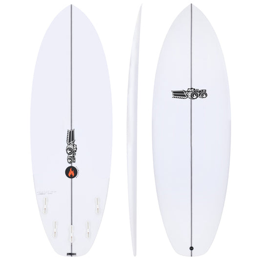 Flame Fish 5'6" x 21" X  2 1/2" - 33.20L, Squash, 5x  FCS 2 Fin Boxes, HYFI 2.0 - ID:709226