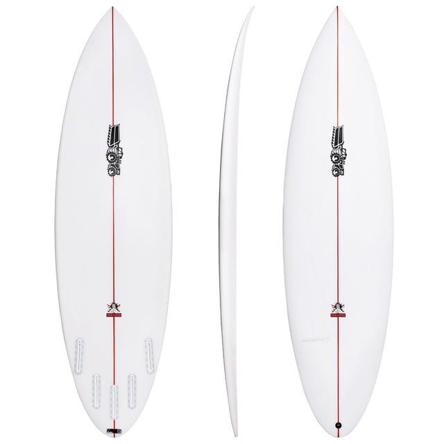 Big Horse 6'4" x 19 1/8" X  2 13/16" - 34.80L, Round, 5x  Futures Fin Boxes [T2], PU - ID:1150127