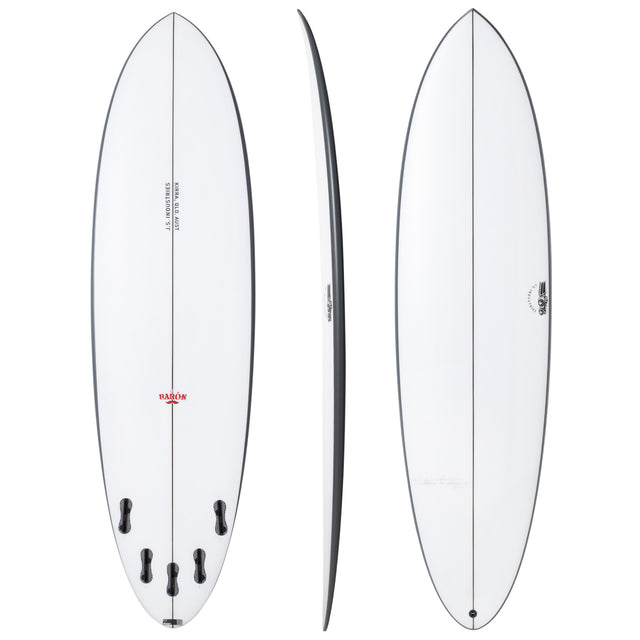 El Baron 6'4" x 19 3/4" X  2 1/2" - 34.40L, Round, 5x  FCS 2 Fin Boxes, PU - ID:890197