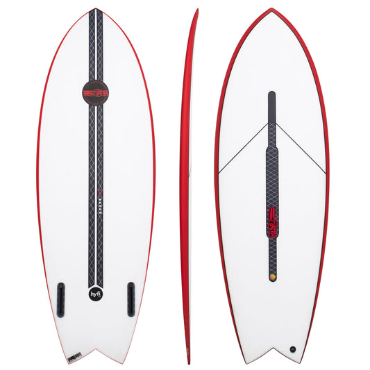 Red Baron 5'8" x 21 1/4" X  2 5/8" - 35.50L, Swallow, 2x  FCS 2 Fin Boxes, PU - ID:781507