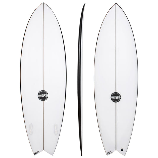 Black Baron 5'11" x 20 7/8" X  2 11/16" - 37.00L, Swallow, 2x  FCS 2 Fin Boxes, HYFI 2.0 - ID:746548