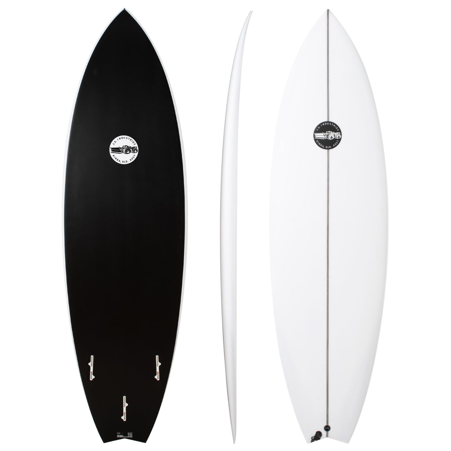 Black Baron 2.1 5'5" x 19" X  2 7/16" - 25.80L, Swallow, 3x  FCS 2 Fin Boxes, PU - ID:791025