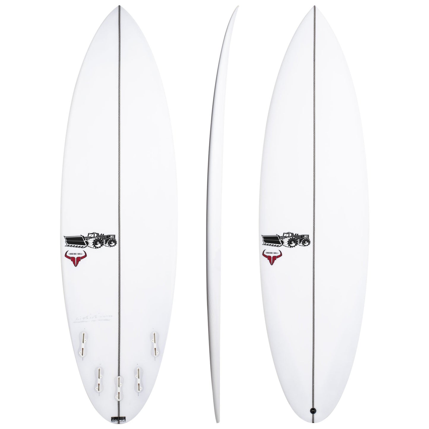 Raging Bull 6'0" x 19 5/8" X  2 11/16" - 33.40L, 5x  FCS 2 Fin Boxes, PU - ID:922373