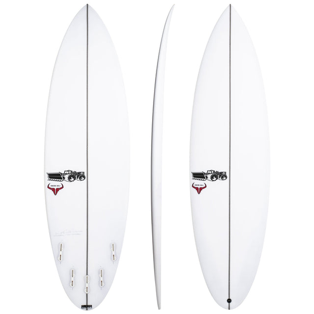 Raging Bull 6'2" x  X  , Round, 5x  FCS 2 Fin Boxes, PU [New] - ID:1112125
