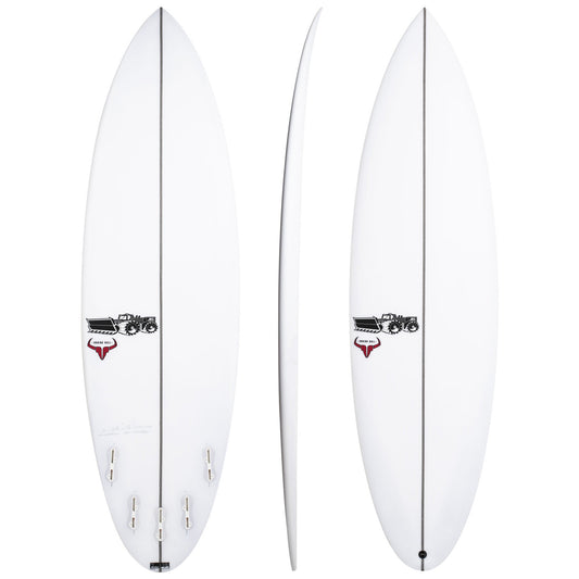 Raging Bull 6'2" x 19 7/8" X  2 3/4" - 35.60L, Round, 5x  FCS 2 Fin Boxes, HYFI 2.0 - ID:709216