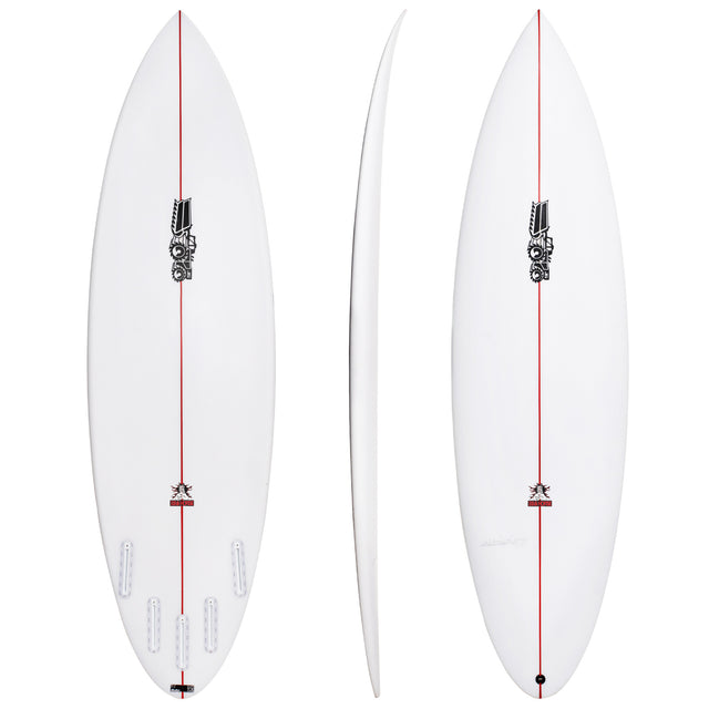 Big Horse 6'4" x 19 3/4" X  2 7/8" - 36.50L, Round, 5x  FCS 2 Fin Boxes [T1], PU [Average] - ID:922695