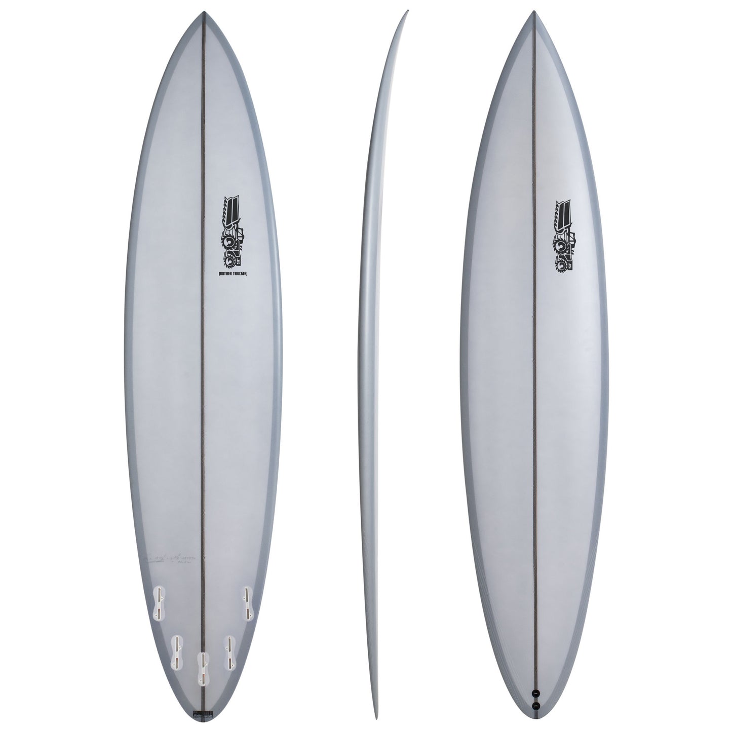 Mother Trucker 7'6" x 19 3/4" X  3" - 46.30L, Round Pin, 5x  FCS 2 Fin Boxes, PU - ID:791048