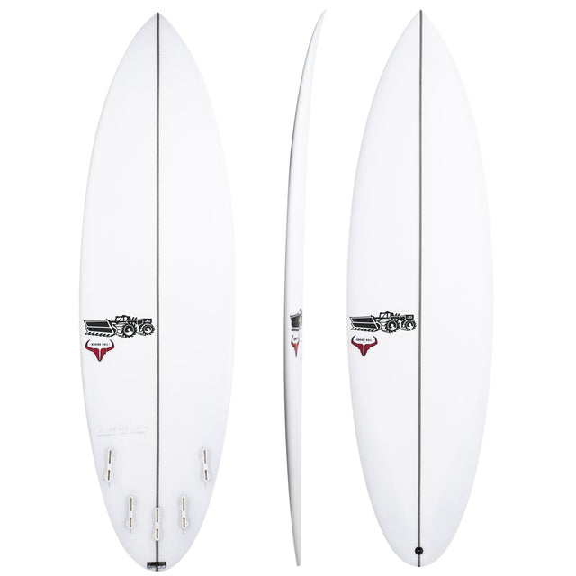 Raging Bull 6'2" x 19 7/8" X  2 13/16" - 36.20L, Round, 5x  Futures Fin Boxes, PU - ID:1058783