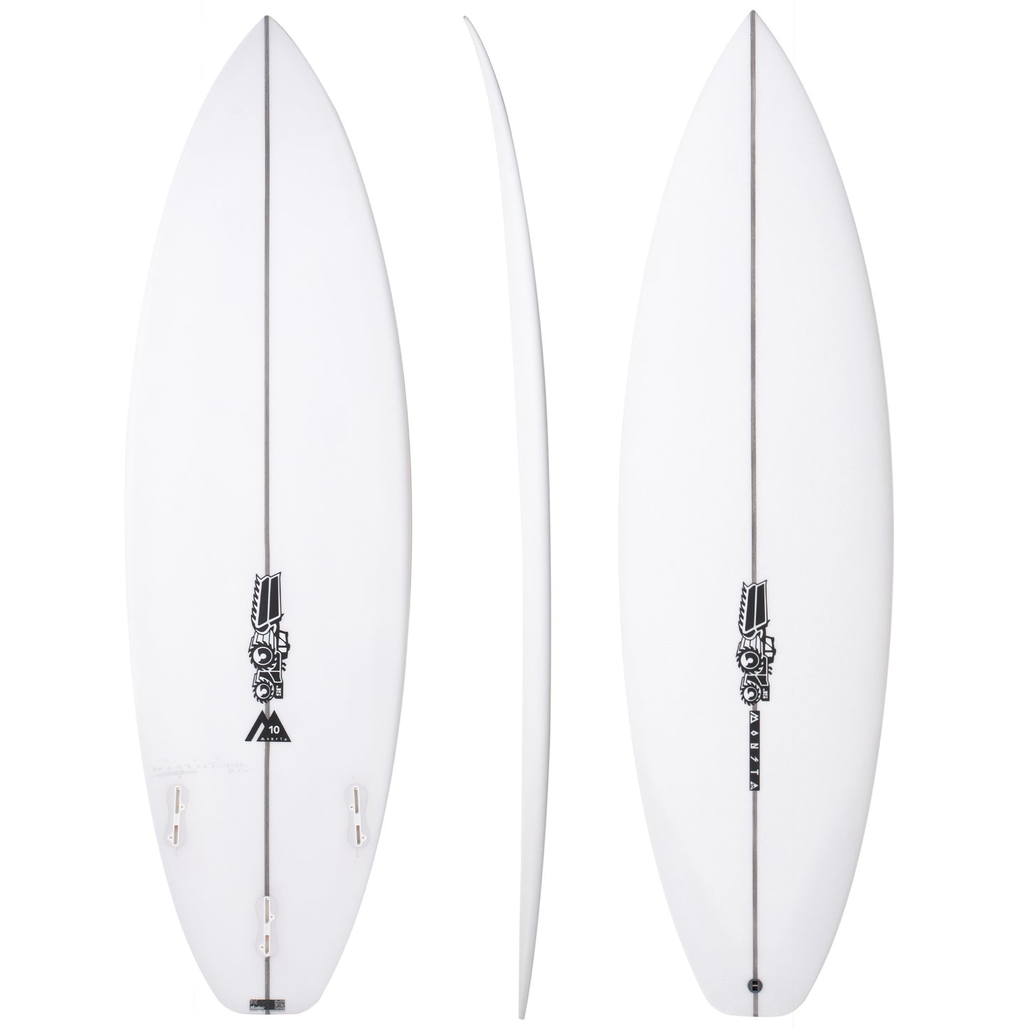 Monsta 10 Easy Rider 6'0" x 19 7/8" X   - 33.00L, Squash, 3x  FCS 2 Fin Boxes, PU - ID:810203