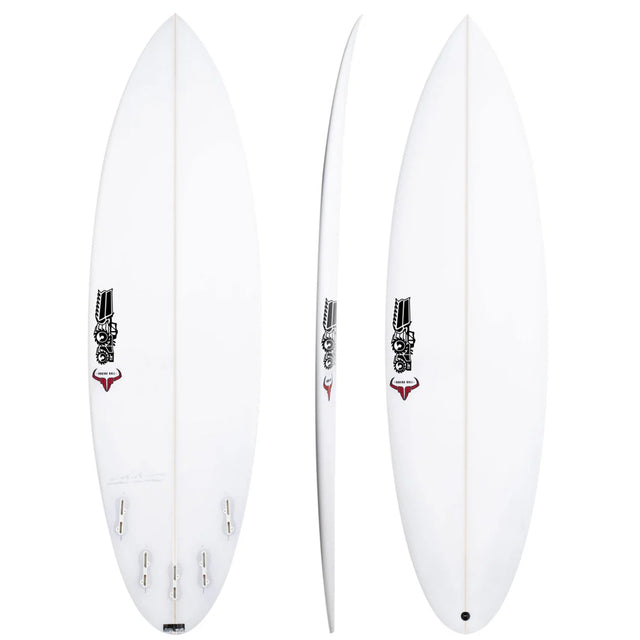 Raging Bull 5'10" x 19 1/4" X  2 9/16" - 30.30L, Round, 5x  Futures Fin Boxes, PU - ID:1159971
