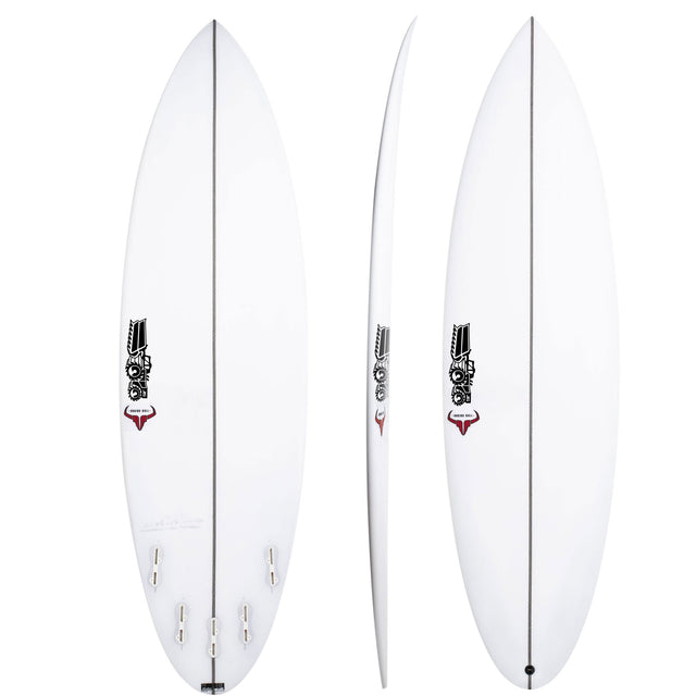Raging Bull Easy Rider 5'11" x 19 7/8" X  2 5/8" - 33.10L, Round, 5x  Futures Fin Boxes, PU - ID:1166539