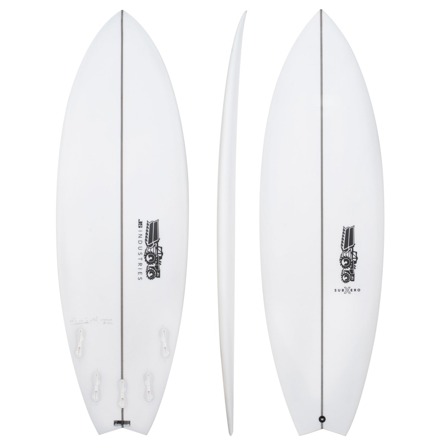 Sub Xero 5'5" x 19 7/8" X  2 1/2" - 29.00L, Swallow, 5x  Futures Fin Boxes, PU - ID:750759