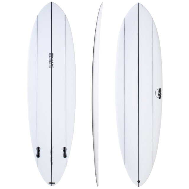 Big Baron 6'8" x 21" X  2 7/8" - 42.80L, Round, 2x  FCS 2 Fin Boxes, PE - ID:1029339