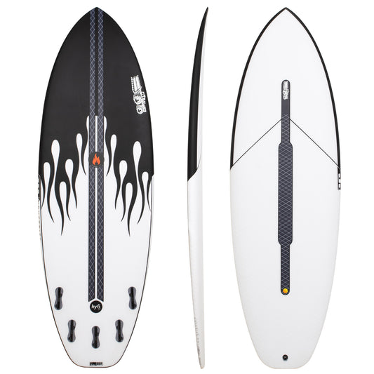 Flame Fish 5'2" x 19 7/8" X  2 5/16" - 27.00L, Squash, 5x  FCS 2 Fin Boxes, HYFI 2.0 - ID:774737