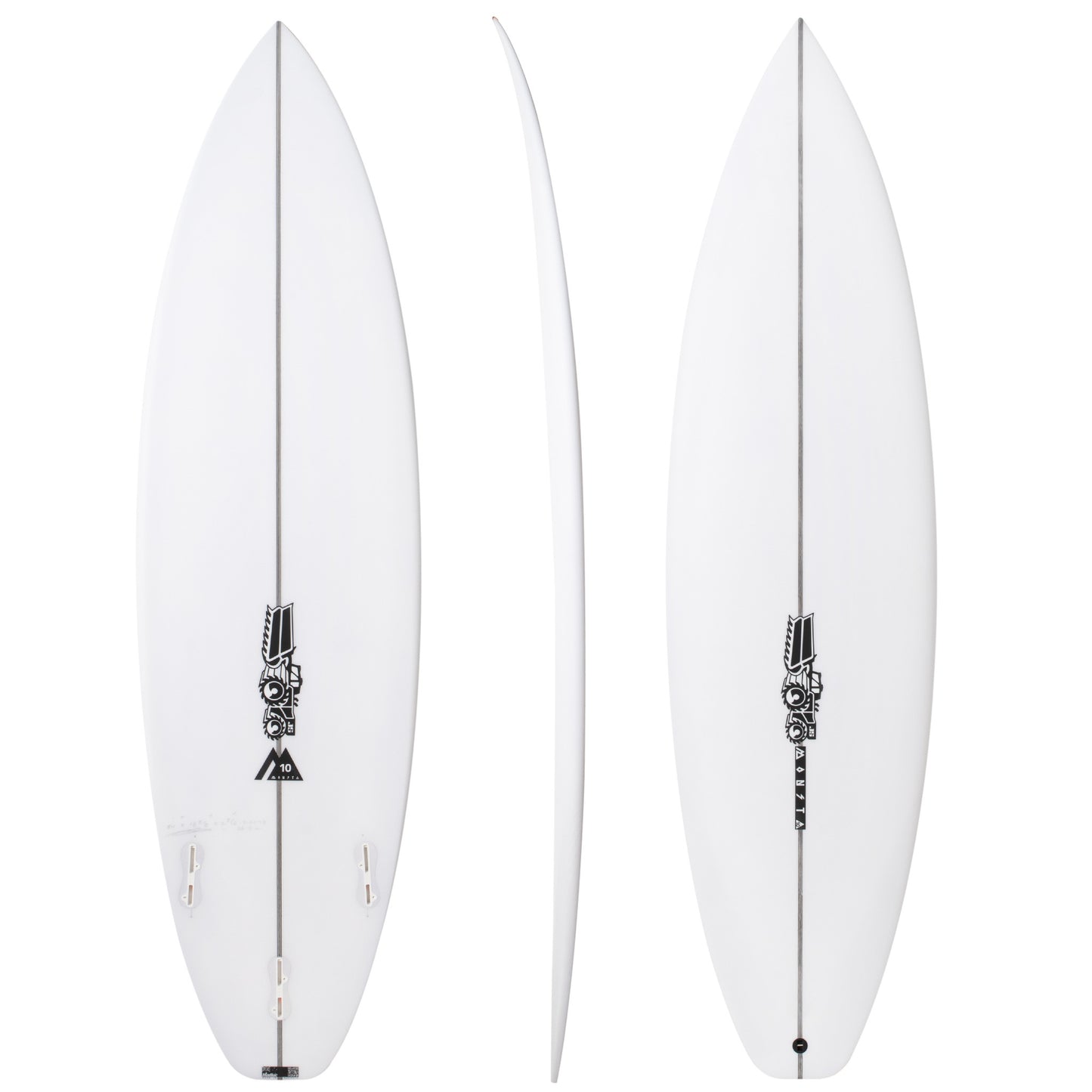 Monsta 10 6'3" x 19 1/8" X  2 7/16" - 30.90L, Squash, 3x  Futures Fin Boxes, Carbotune - ID:919419