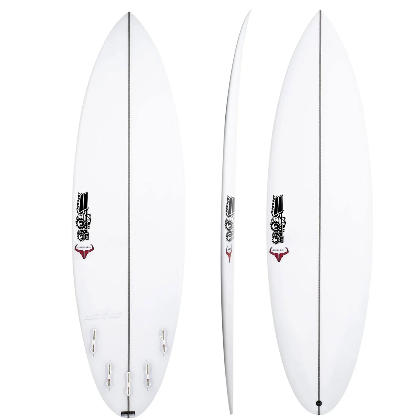 Raging Bull Easy Rider 6'4" x 20 7/8" X  3" - 42.40L, Round, 5x  FCS 2 Fin Boxes, PU - ID:922377